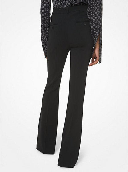 Charlie Stretch Pebble Crepe Flared Pants