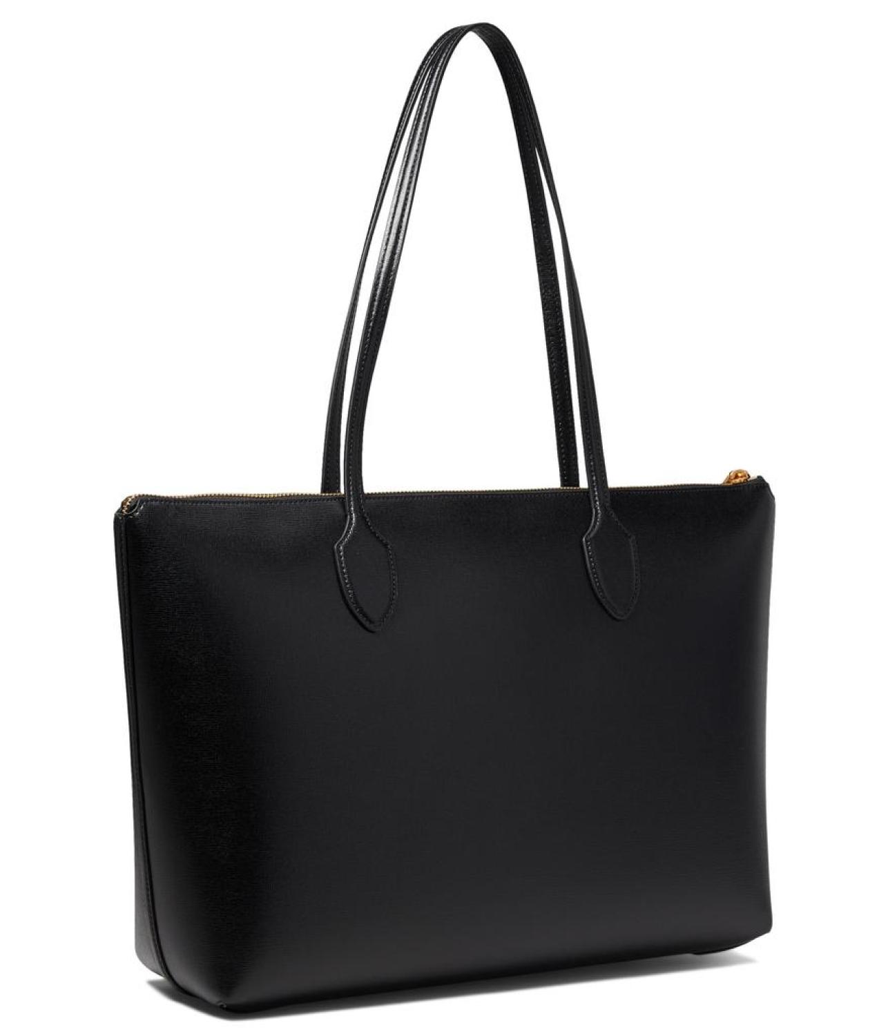 Bleecker Saffiano Leather Large Zip Top Tote