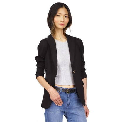 Women's Knit One-Button Blazer, Regular & Petite