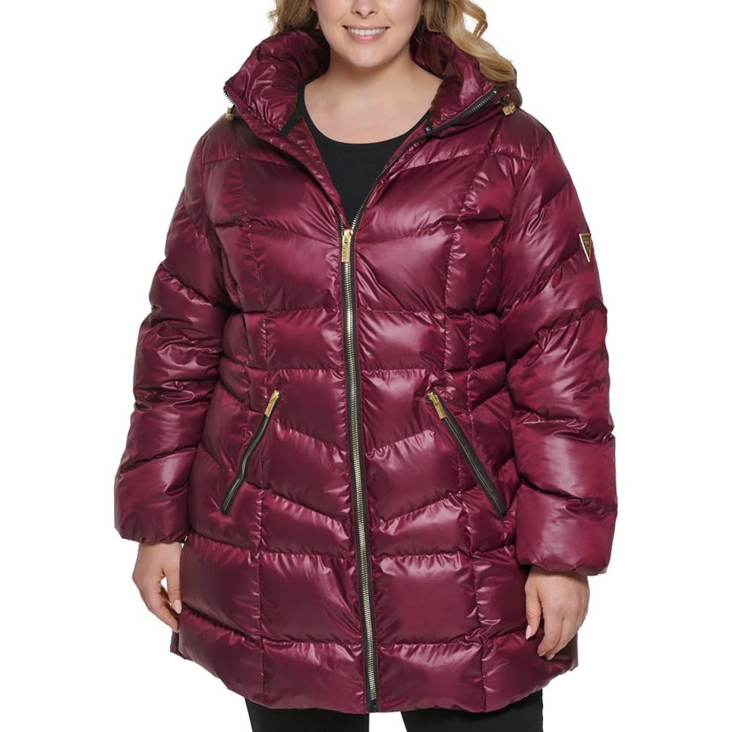 Women's Plus Size Hooded Puffer Coat