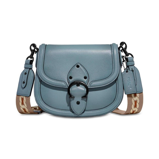 Glovetanned Leather Beat Saddle Bag with Webbing Strap