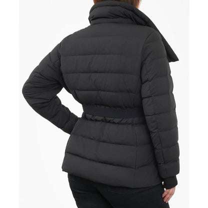 Women's Plus Size Asymmetric Belted Packable Puffer Coat