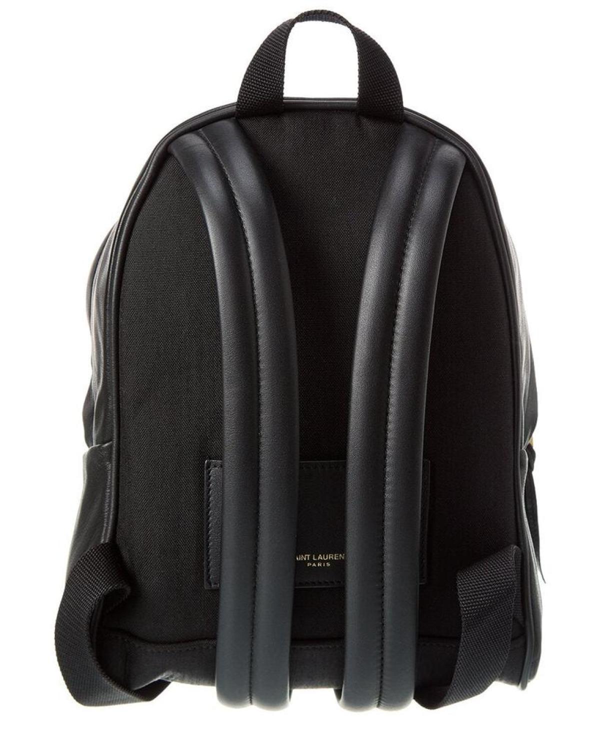 Saint Laurent Bo City Toy Leather & Canvas Backpack