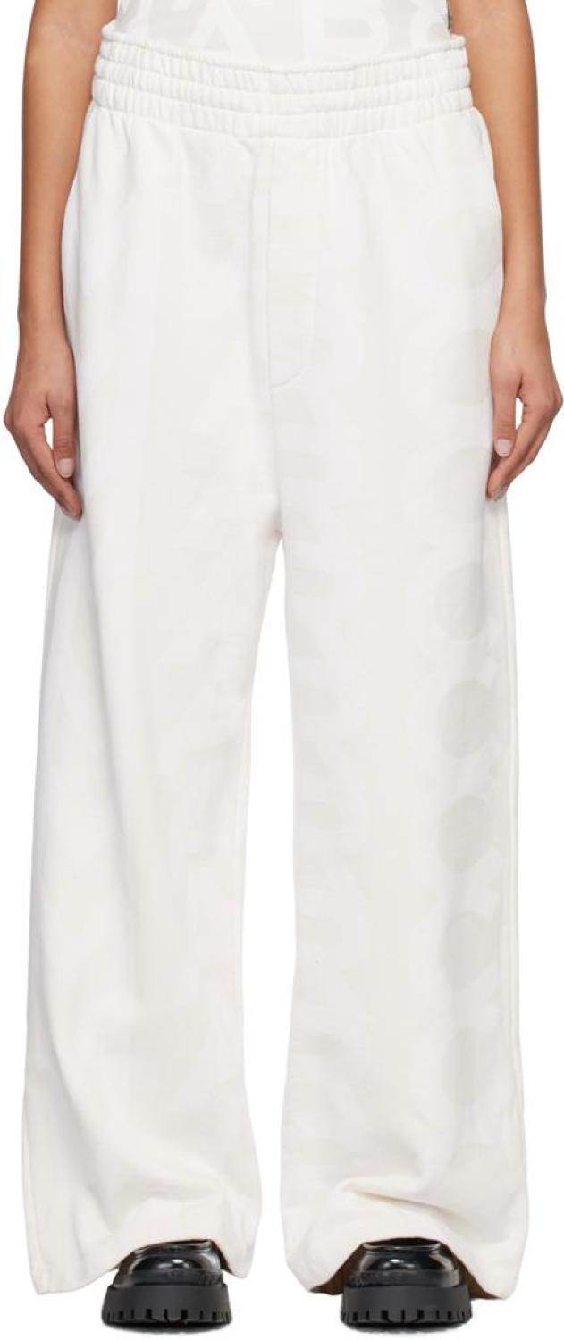 White 'The Monogram' Lounge Pants