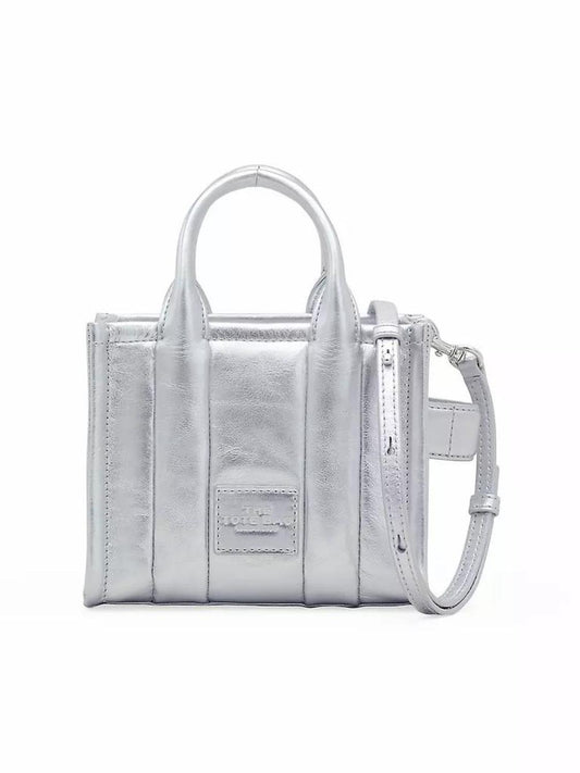 The Micro Metallic Leather Tote Bag