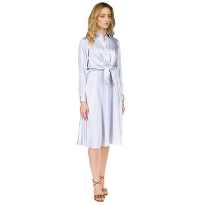 Women's Pinstriped Tie-Front Shirtdress, Regular & Petite