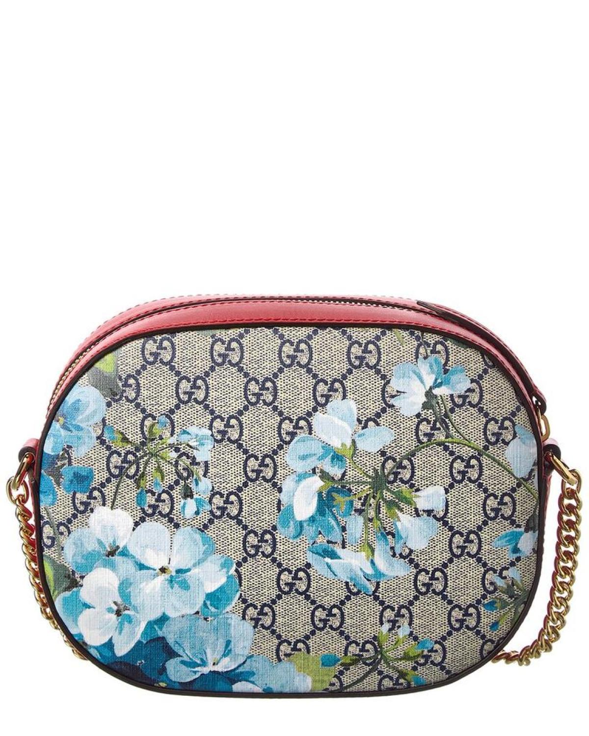 Gucci GG Blooms Supreme Canvas & Leather Crossbody