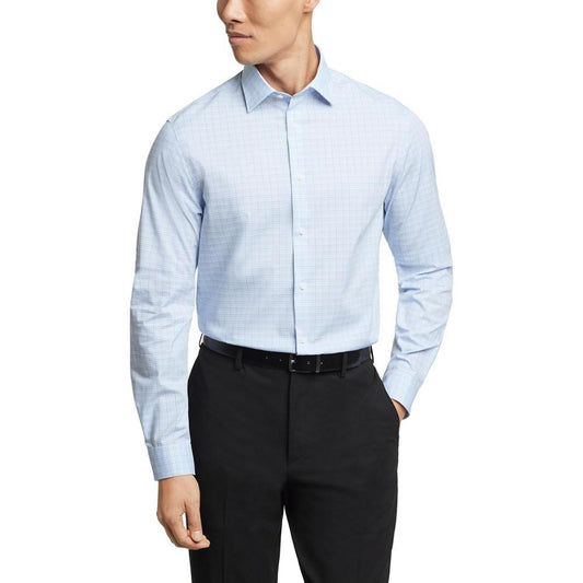 Men's Regular-Fit Comfort Stretch Check Dress Shirt