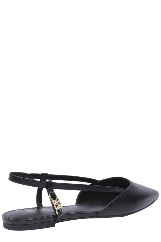 Michael Michael Kors Logo Plaque Pointed-Toe Flat Shoes