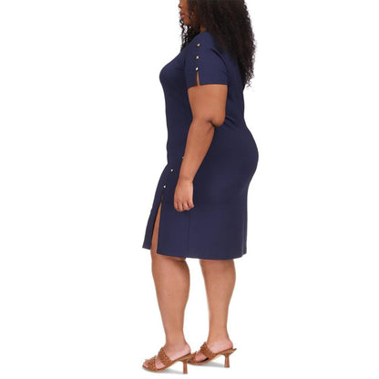 Plus Size Scuba Crepe Embellished Dress