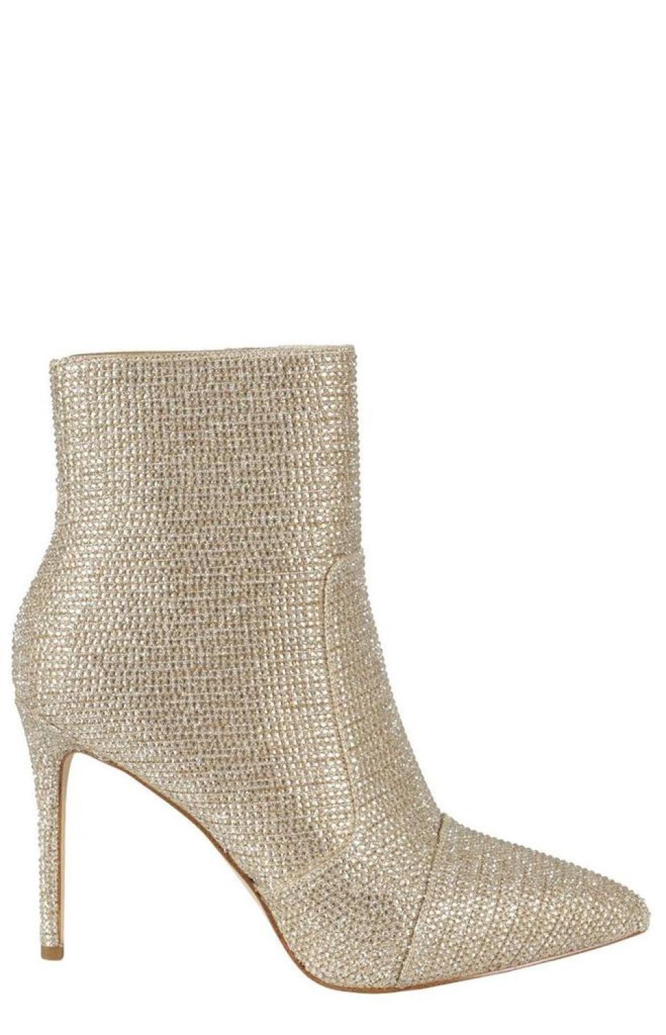 Michael Michael Kors Rue Glitter Embellished Heeled Ankle Boots