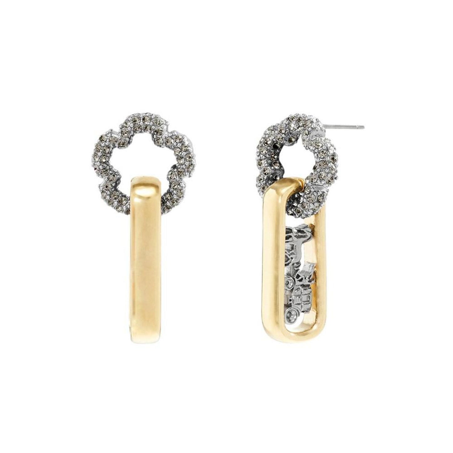 Faux Stone Signature Pave Tea Rose Drop Earrings