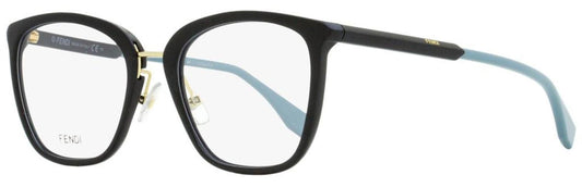 Fendi Women's Square Eyeglasses FF0455G 807 Black/Powder Blue 53mm