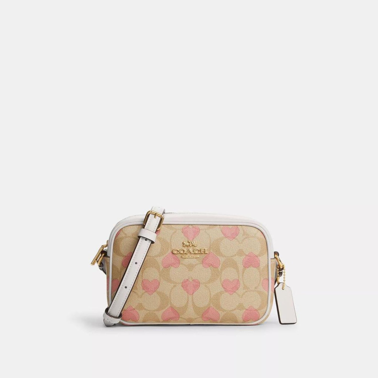 Coach Outlet Mini Jamie Camera Bag In Signature Canvas With Heart Print