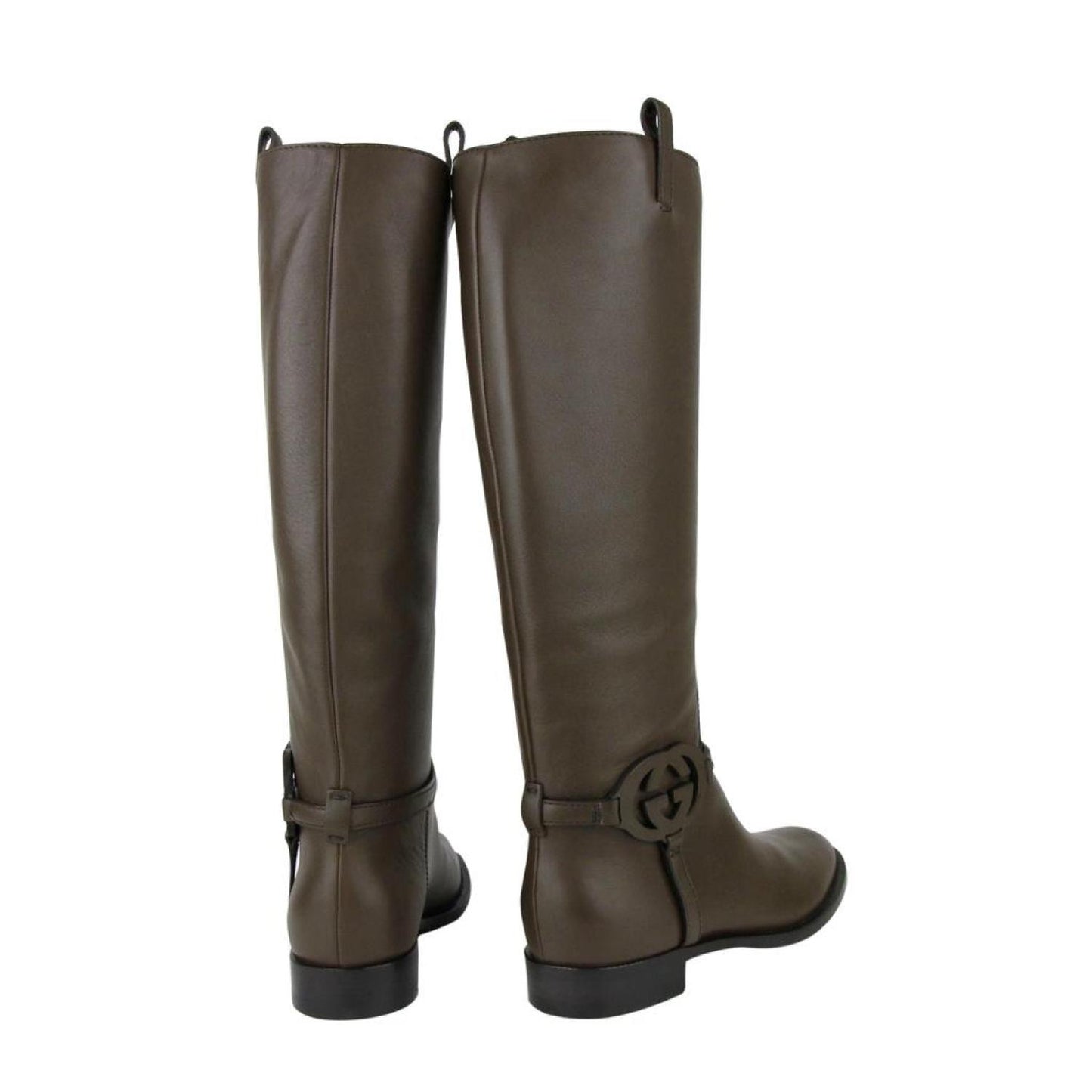 Gucci Women's Interlocking G Leather Knee Boots