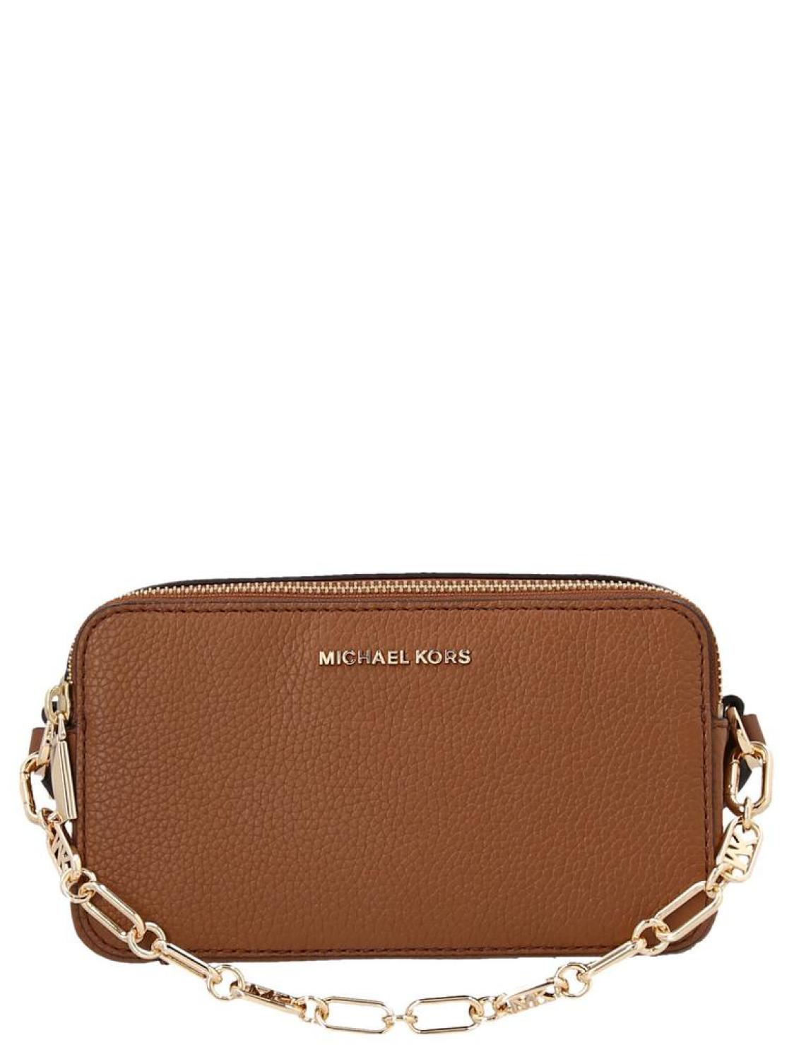 Michael Michael Kors Logo Plaque Double Zip Small Crossbody Bag