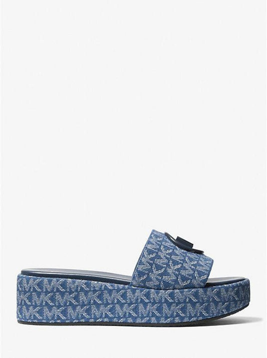 Sadler Logo Jacquard Wedge Sandal