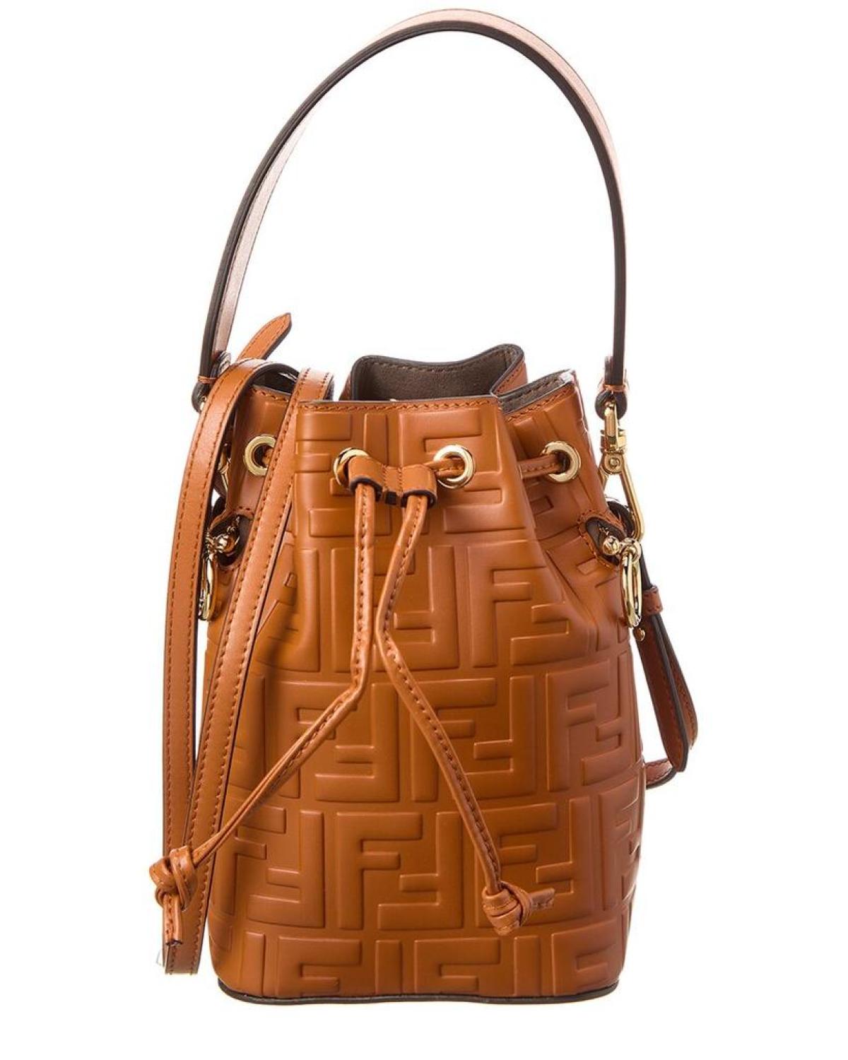 FENDI Mon Tresor Mini Leather Bucket Bag