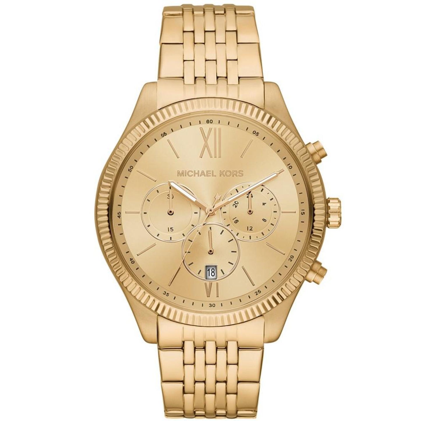 Men's Benning Chronograph Gold-Tone Stainless Steel Bracelet Watch 43mm