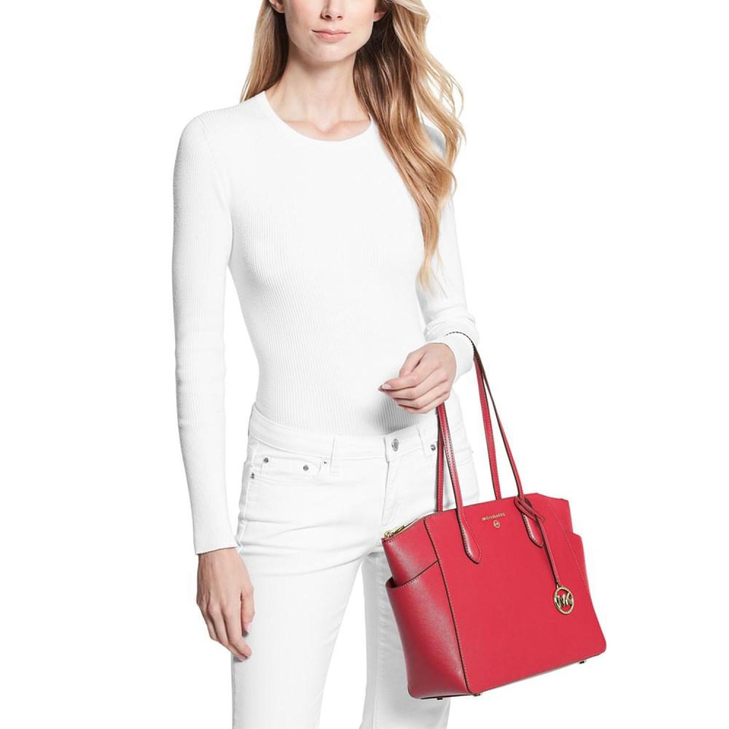 Marilyn Medium Top-Zip Leather Tote