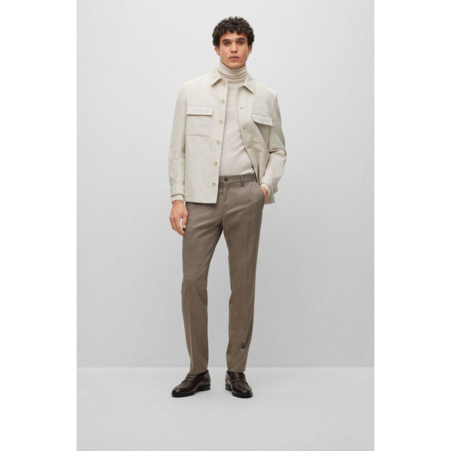 Relaxed-fit jacket in cotton and linen