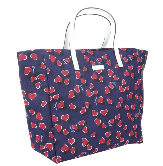 Gucci Women's  Canvas Handbag Heartbit Print Tote Bag