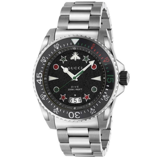 Men's Swiss Dive Stainless Steel Bracelet Watch 45mm