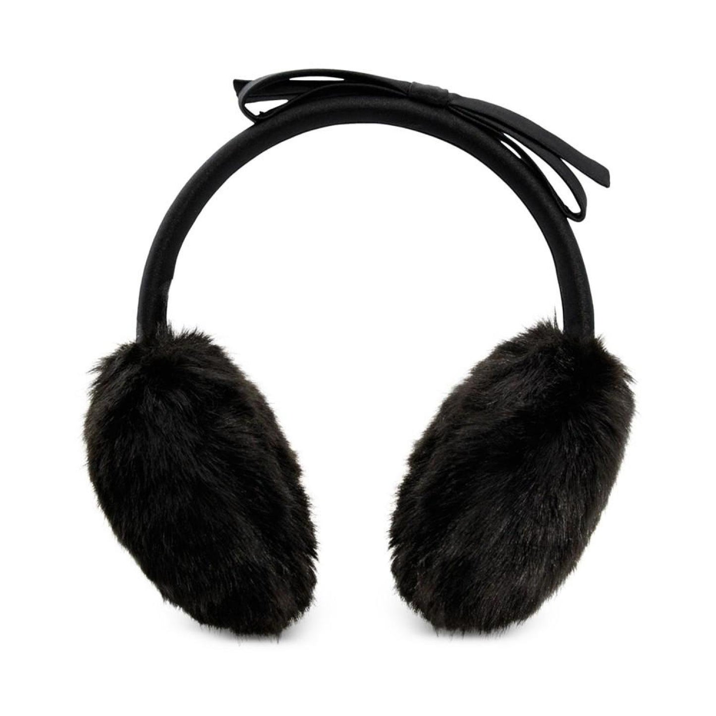 Women's Faux Fur Bow-Trim Earmuffs