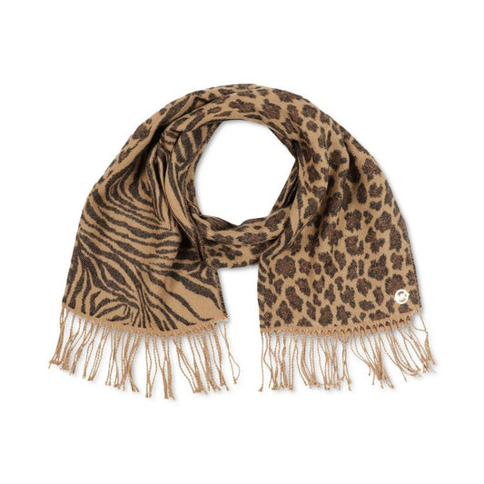 Women's Split-Animal-Print Scarf