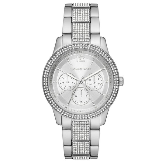 Women's Tibby Multifunction Silver-Tone Stainless Steel Bracelet Strap Watch 40mm