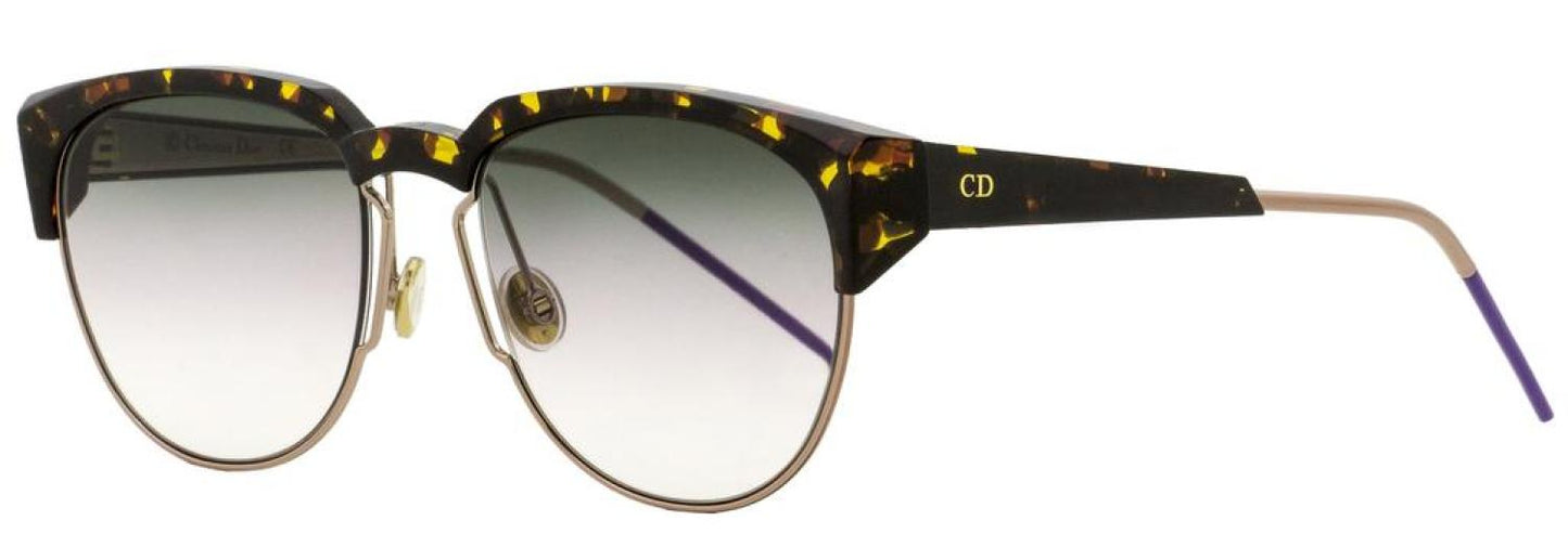 Dior Women's Faceted Sunglasses Spectral 01KSO Havana/Gold/Violet 53mm