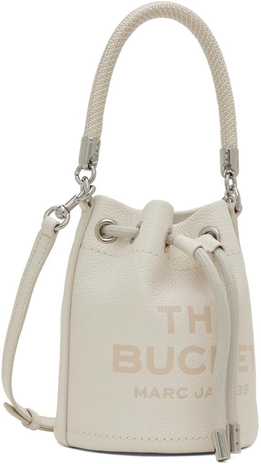 White 'The Leather Mini Bucket' Bag