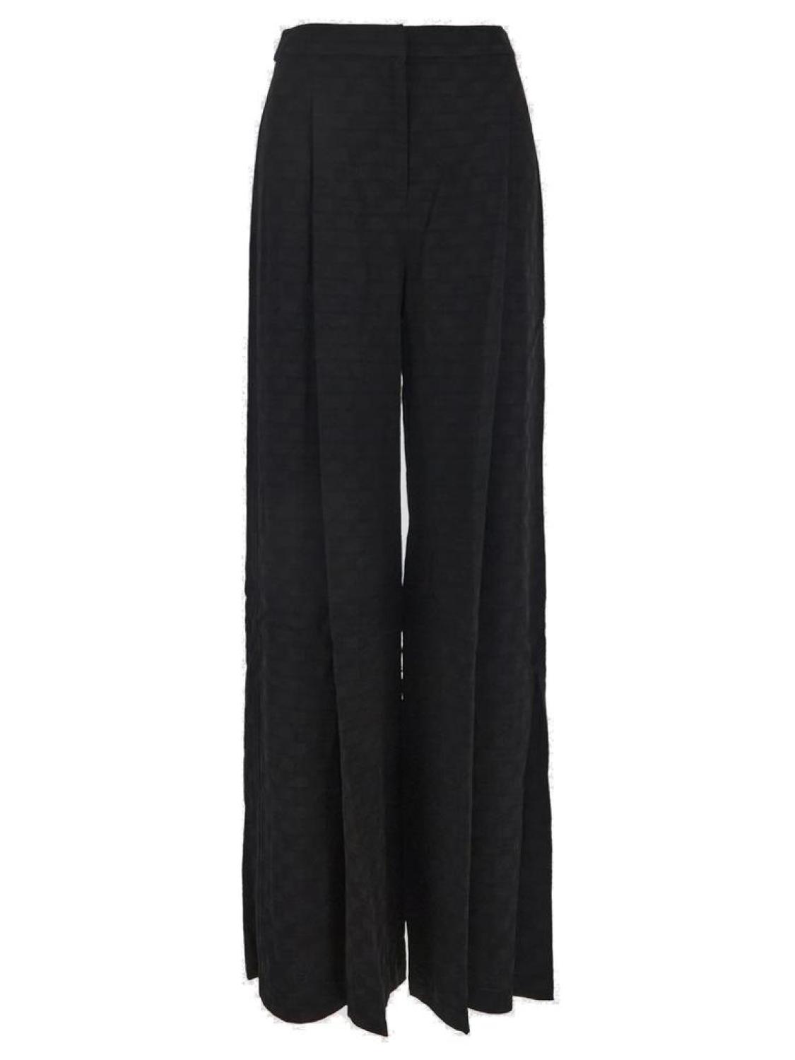 Michael Michael Kors Checkerboard Logo Jacquard Wide-Leg Pants