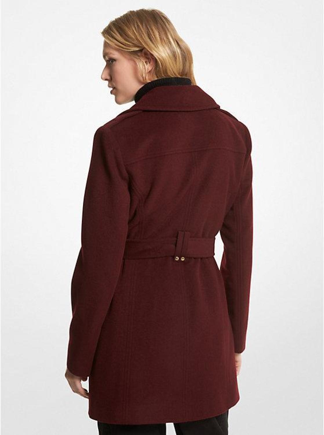 Wool Blend Belted Coat