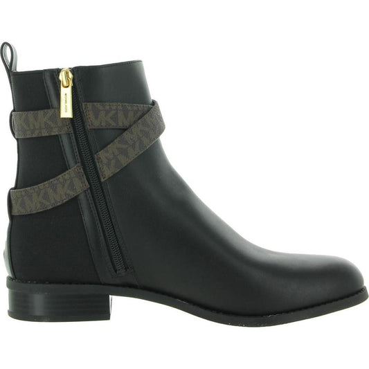 Rory Womens Faux Leather Logo Ankle Boots