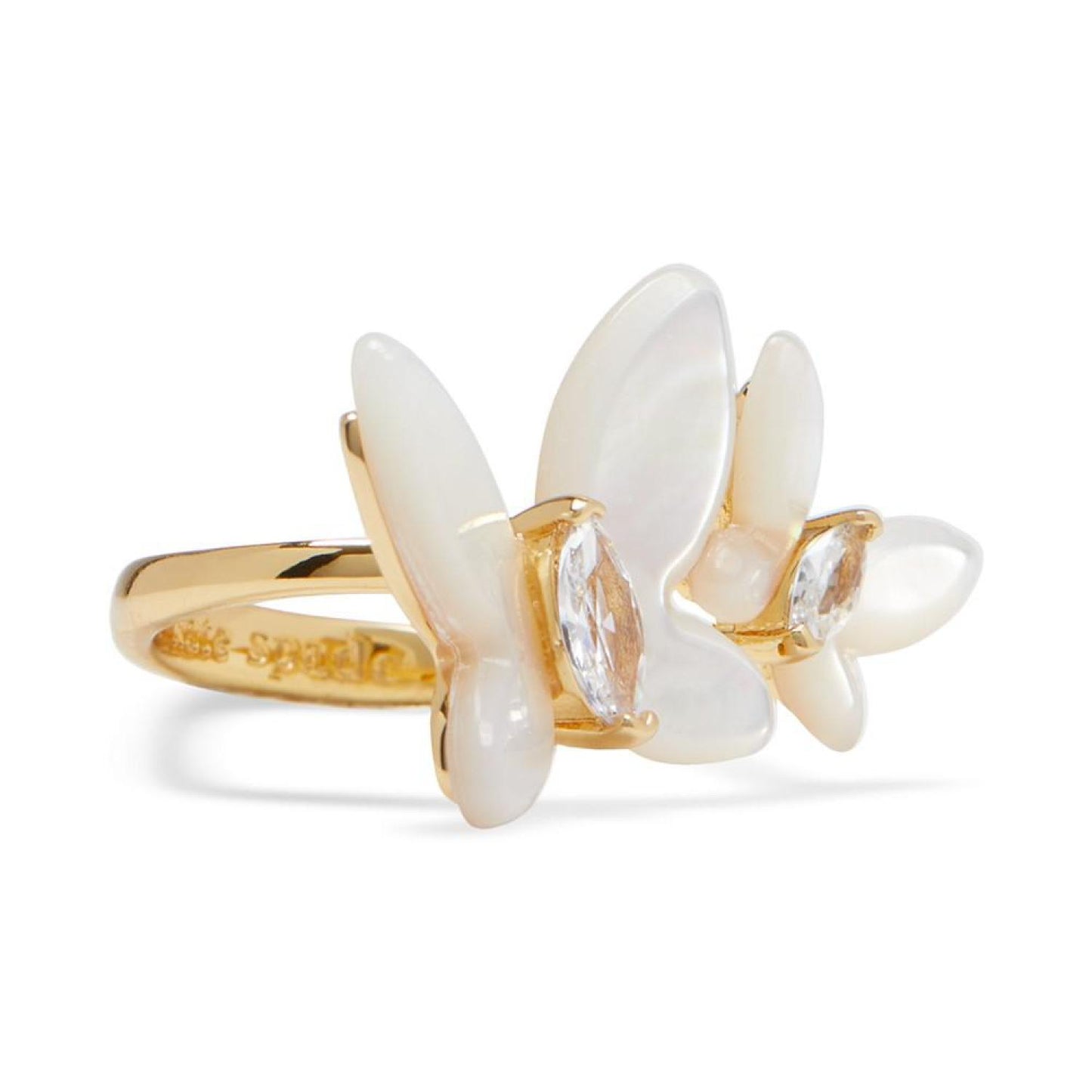 Gold-Tone Social Butterfly Ring