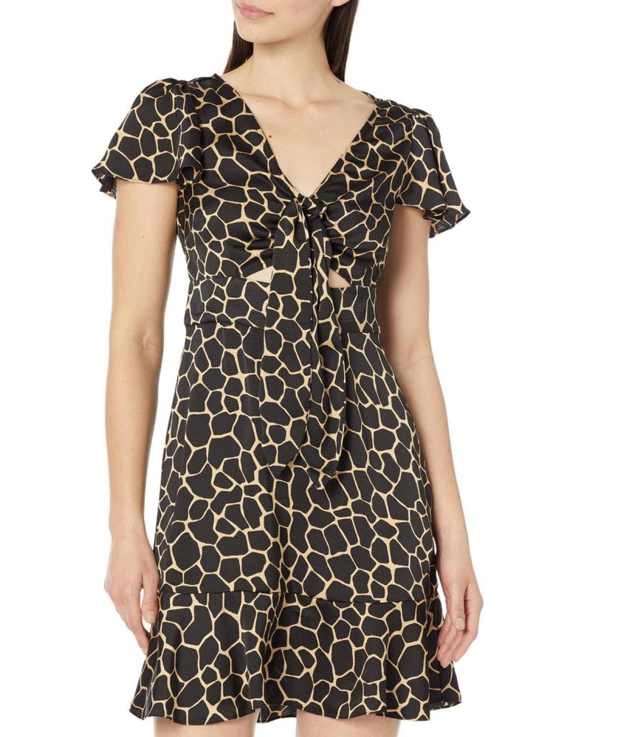 Giraffe Tie Mini Dress