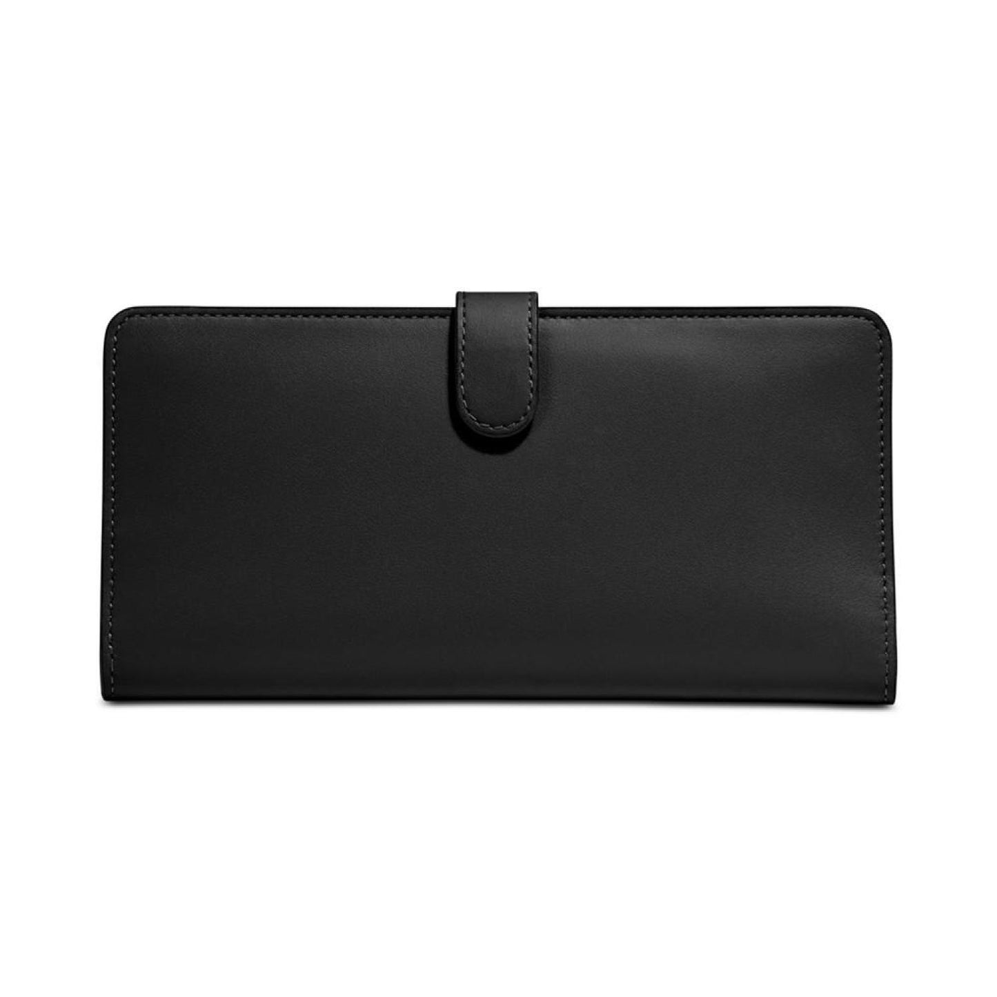 Smooth Skinny Snap-Tab Closure Leather Wallet