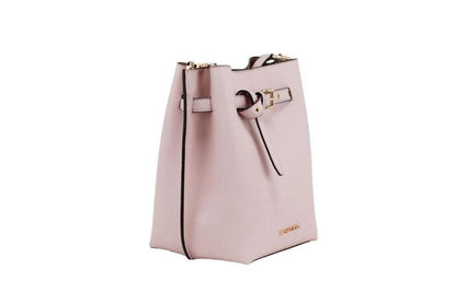 Michael Kors Emilia Small Powder Blush Pebble Leather Bucket Messenger Women's Handbag