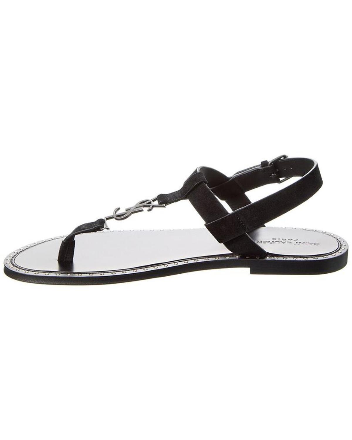 Saint Laurent Cassandra Suede Sandal