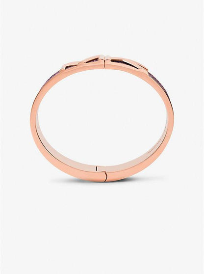 Mott Rose Gold-Tone Logo Bangle