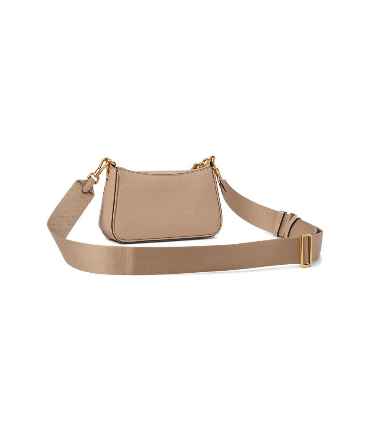 Double Up Pebbled Leather Crossbody