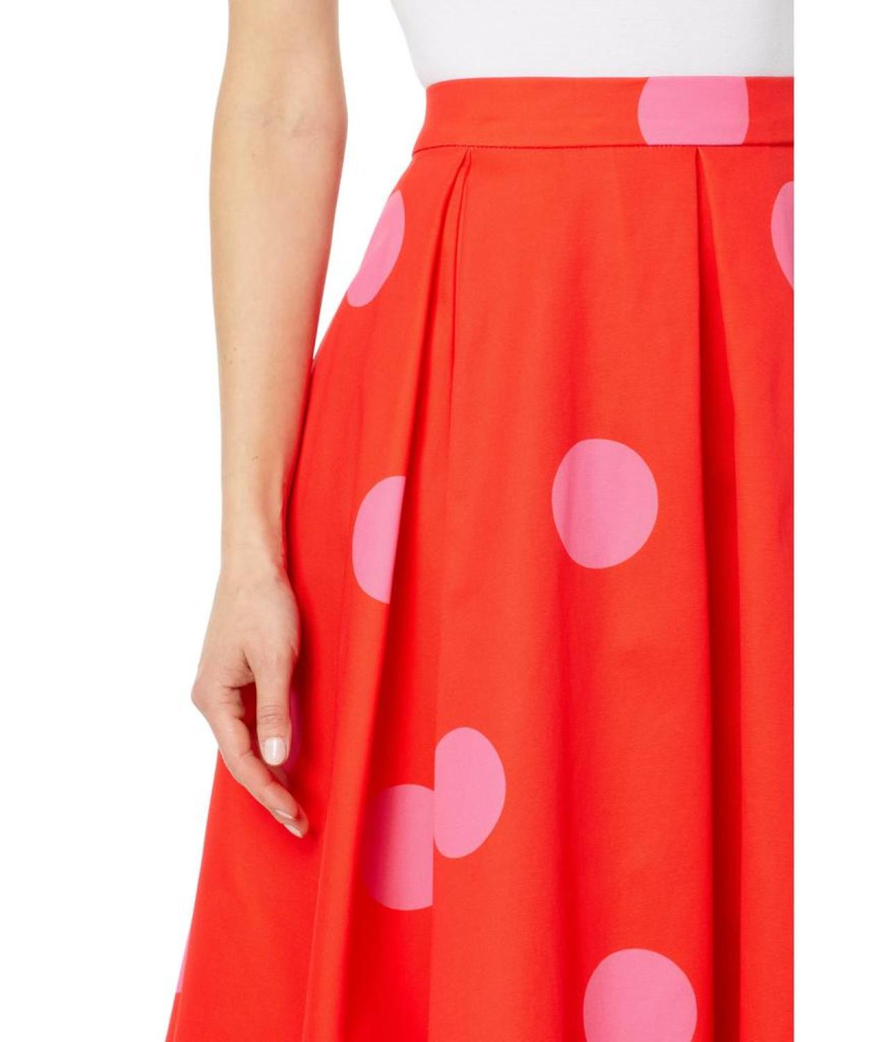 Giant Dot Faille Skirt