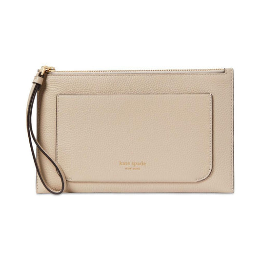 Ava Pebbled Leather Small Wristlet