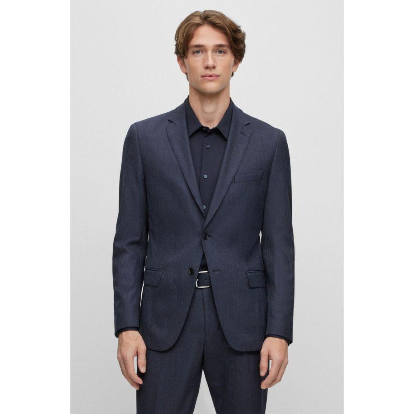 Slim-fit suit in a performance-stretch wool blend