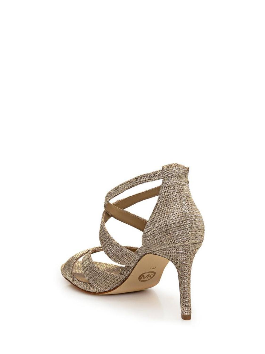 Michael Michael Kors Kinsley Crossover-Strap Heeled Sandals