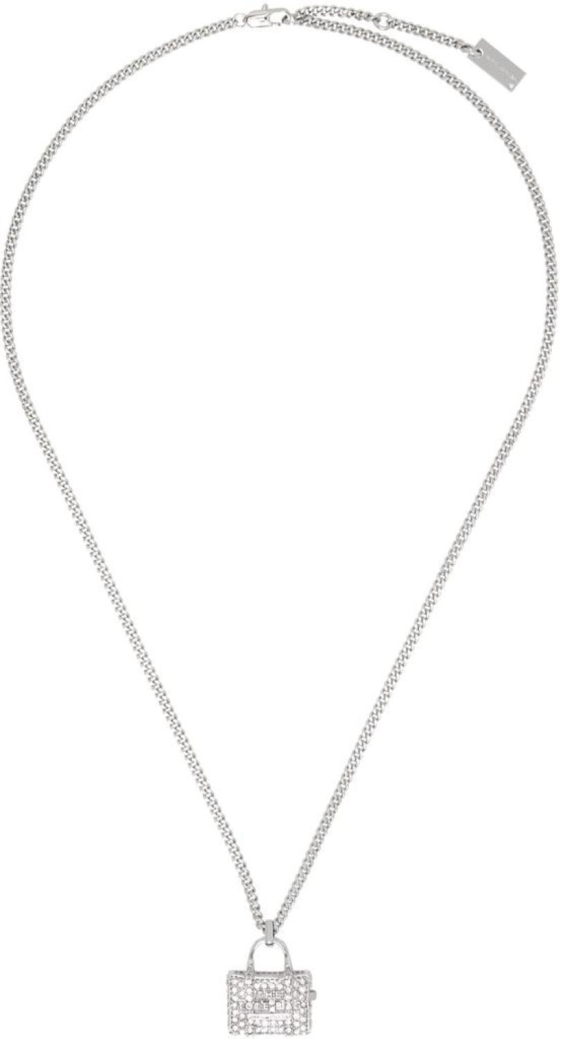 Silver 'The Pavé Tote Pendant' Necklace