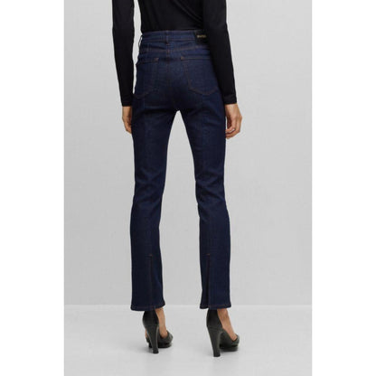 High-waisted jeans in blue super-stretch denim