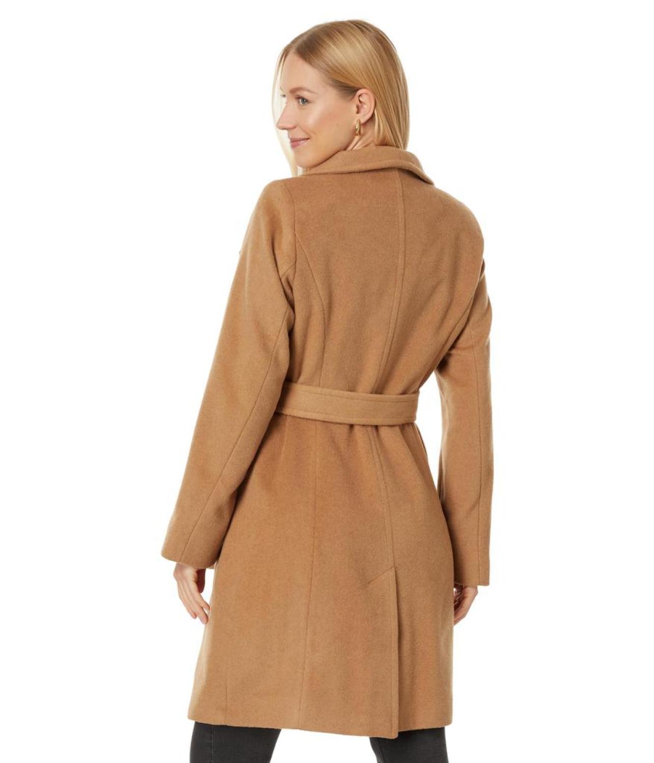 Belted Wool Wrap M125456QNR