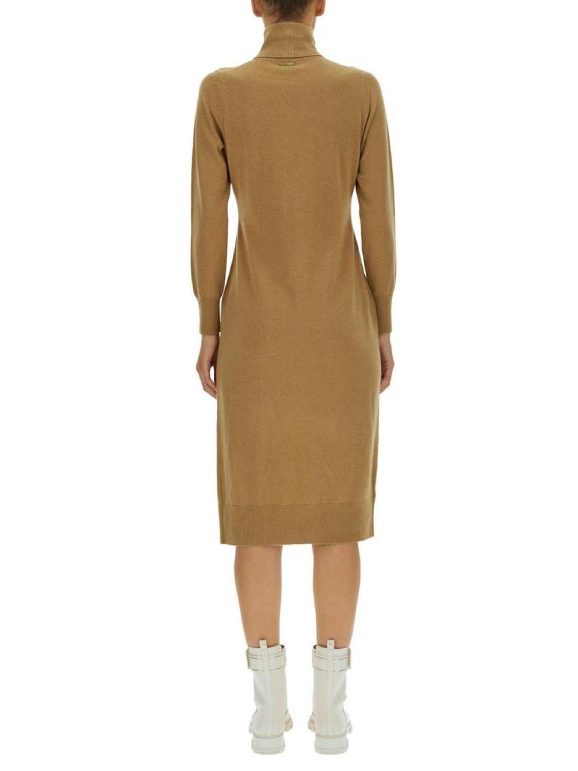 Michael Michael Kors Turtleneck Knitted Midi Dress